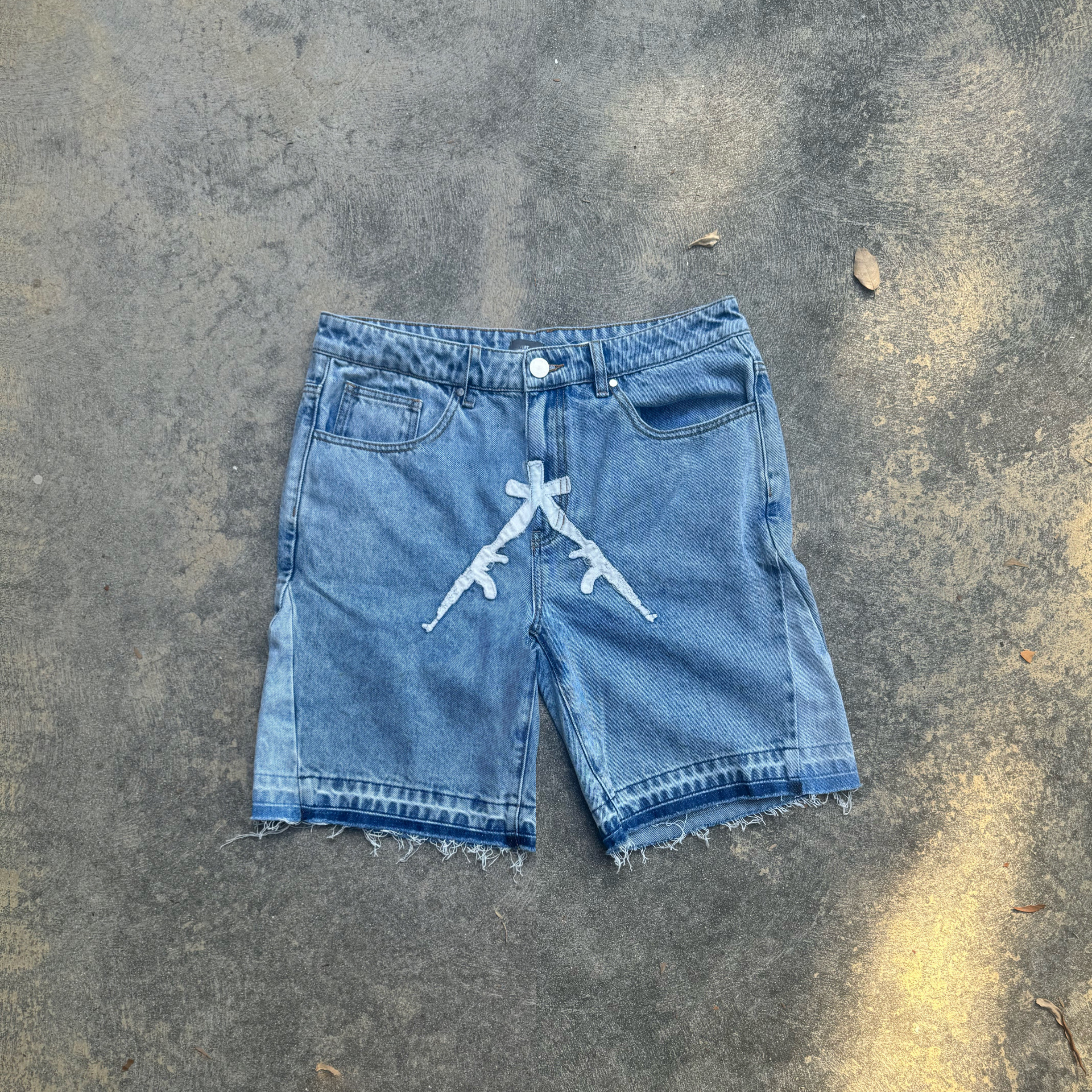 AK Asterisk Denim Shorts